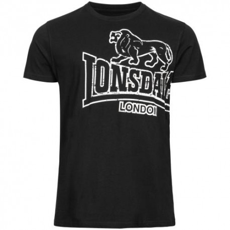 LONSDALE T-Shirt LANGSETT - BLACK