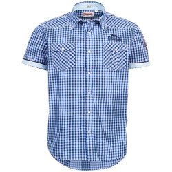 LONSDALE Mens Short Sleeved Shirt BERNY - BLUE / WHITE