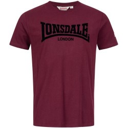 LONSDALE T-Shirt ONE TONE  - BURGUNDY with BLACK