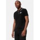 LONSDALE Polo Shirt  Slim Fit BROCHEL - BLACK /wHITE