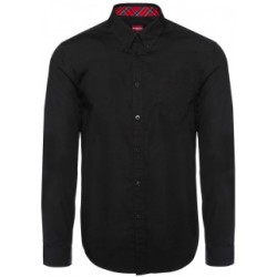 ALBIN Long sleeve buttom down shirt  - BLACK