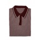 RELCO Knitted JACQUARD Polo Shirt Short Sleeved BURGUNDY