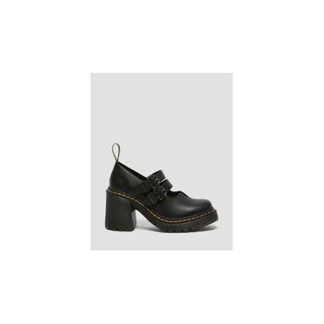 Dr. Martens EVIEE leather Heeled Mary Jane Shoes - BLACK