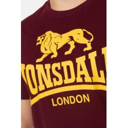 LONSDALE T-Shirt Logo - BURGUNDY