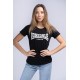 Camiseta Chica LONSDALE CARTMEL - NEGRA