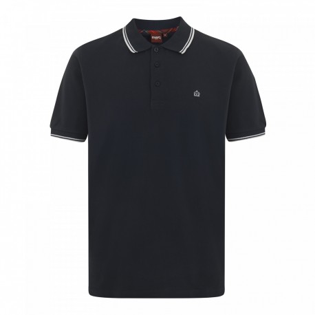 Merc CARD Polo Shirt Short Sleeved NAVY With White