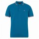 Merc CARD Polo Shirt Short Sleeved BRIGHT BLUE With Red And White