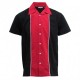 RELCO - Short sleeve Bowling Shirt - BLACK / RED