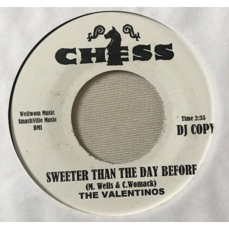 THE DELLS / Thinkin About You - THE VALENTINOS / Sweeter Than The Day Before - 7"
