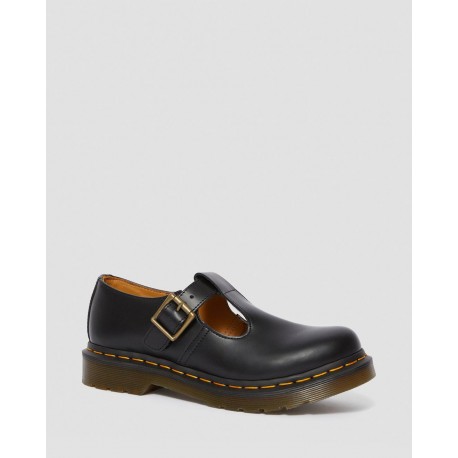 Dr. Martens POLLEY T BAR Shoes Smooth - BLACK
