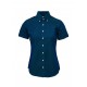 Short Sleeve Buttom Down RELCO TWO TONE TONIC BLUE Ladies Shirt