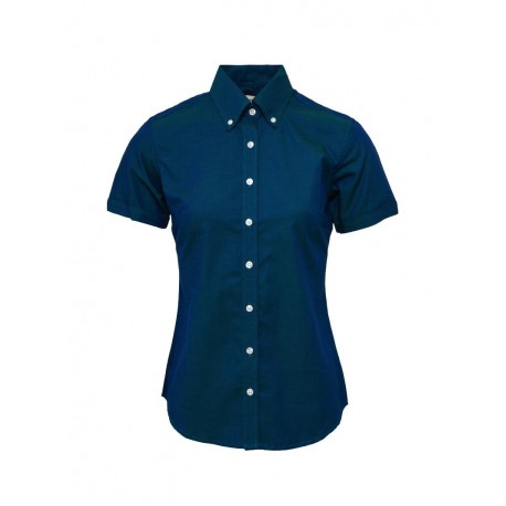 Short Sleeve Buttom Down RELCO TWO TONE TONIC BLUE Ladies Shirt
