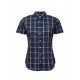 Short Sleeve Buttom Down RELCO BLUE CHECK Ladies Shirt