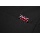 LONSDALE Polo Shirt Lynton Black With Red