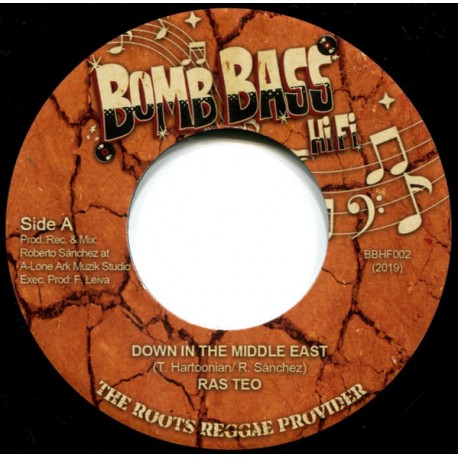 RAS TEO / LONE ARK RIDDIM FORCE - Down In The Middle east / Middle east Dub - 7"