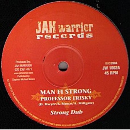 PROFESOR FRISKY / JAH WARRIOR - Man Fi strong - Strong Dub / Voice Of The Spirit - Spiritual Dub - 10"