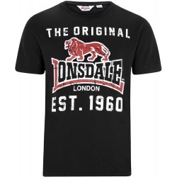 LONSDALE CROSSKIRK T-Shirt  - BLACK