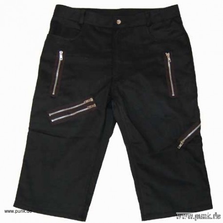 SEXY PUNK Zip Shorts - BLACK