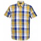RELCO Mens Short Sleeve Yellow Print Shirt - YELLOW