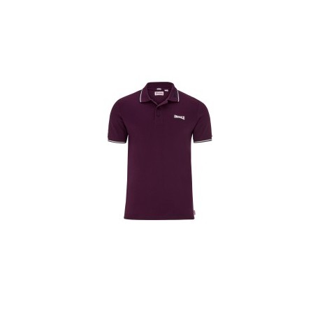 LONSDALE Slim Fit Polo Shirt LION - OXBLOOD