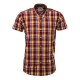 RELCO Short Sleeve Button-Down - BURGUNDY CHECK