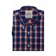 RELCO Short Sleeve Button-Down - BLUE and ORANGE