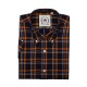 RELCO Short Sleeve Button-Down - NAVY and ORANGE
