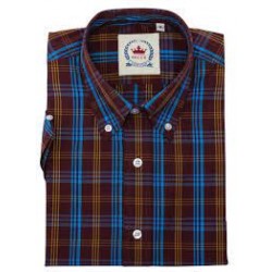 RELCO Short Sleeve Button-Down - BROWN