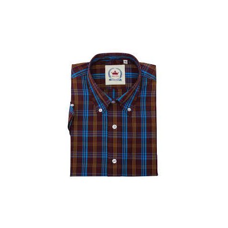 RELCO Short Sleeve Button-Down - BROWN