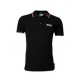 LONSDALE Polo Shirt  Slim Fit LION GOTS - BLACK With Dark red/White