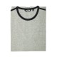 RELCO Mens RINGER T-Shirt With Pocket And Strypes - GREY
