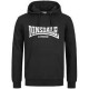 LONSDALE Sweatshirt Hooded WOLTERTON Black With White
