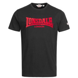 Camiseta Clásica LONSDALE ONE TONE - NEGRA Con ROJO