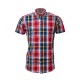 RELCO Short Sleeve Button-Down - BURGUNDY & NAVY