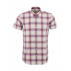 Short Sleeve Buttom Down RELCO  WHITE CHECK Ladies Shirt