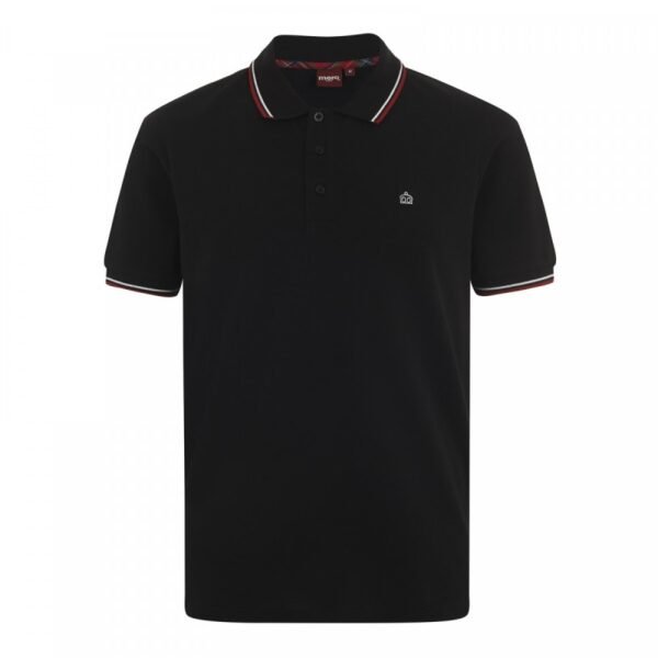 Polo Merc Manga Corta CARD - NEGRO (Rojo y Blanco)