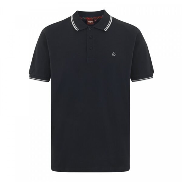 Polo Merc Manga Corta CARD - AZUL MARINO (Blanco)