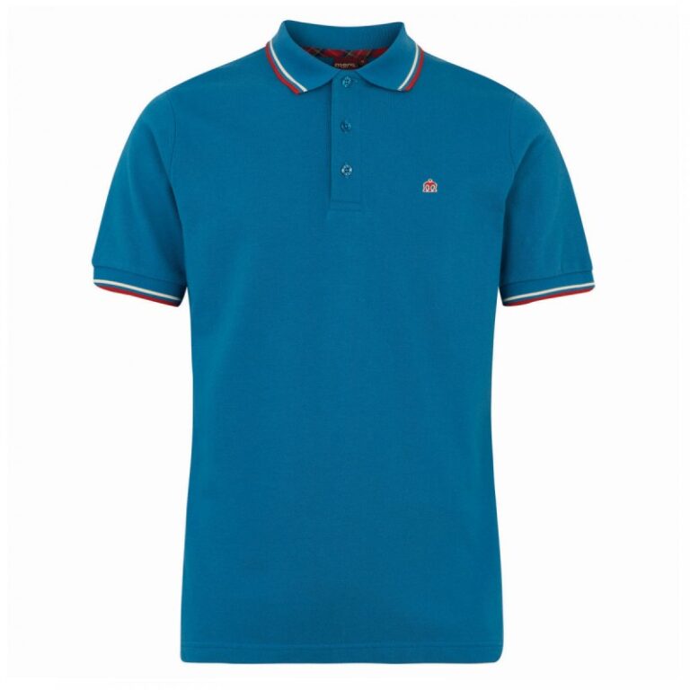 Polo Merc Manga Corta CARD - AZUL BRILLANTE (Rojo y Blanco)