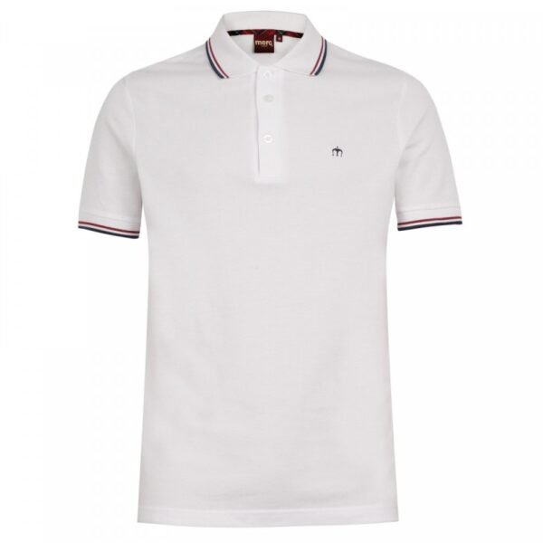 Polo Merc Manga Corta CARD - BLANCO (Azul y Rojo)
