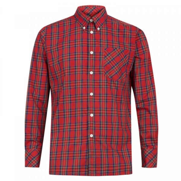 Camisa Manga Larga Button-Down NEDDY - ROJO ESCOCES