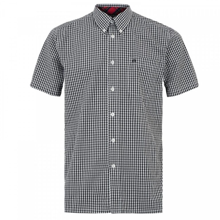Camisa Manga Corta Button-Down TERRY - NEGRO