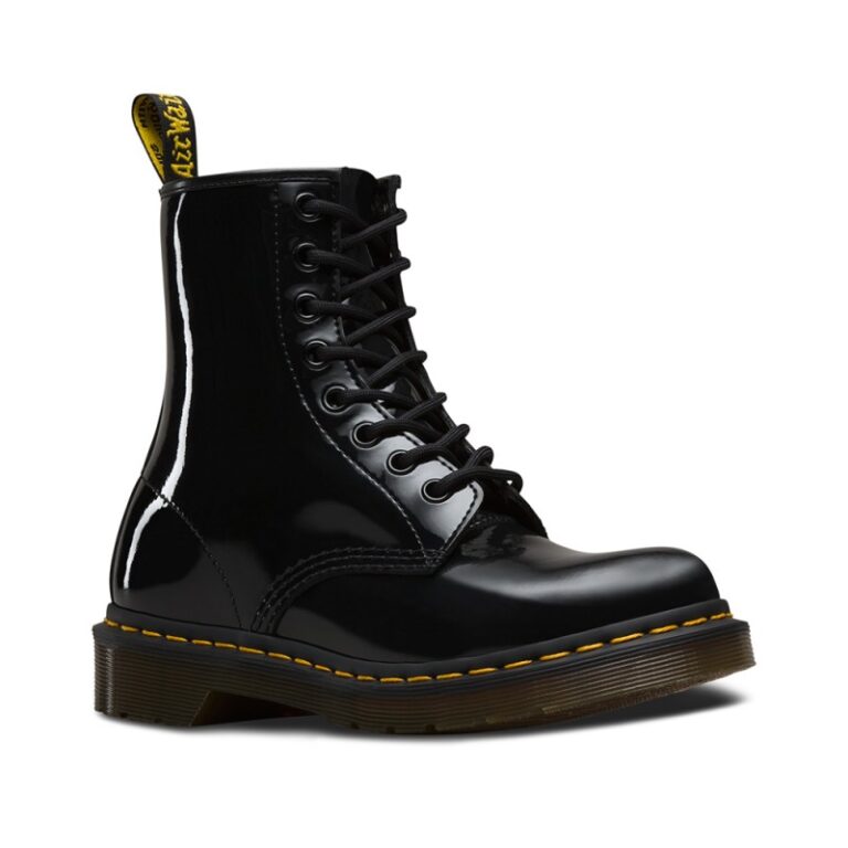 Bota Dr. Martens 1460 W Patent Lamper - CHAROL NEGRA