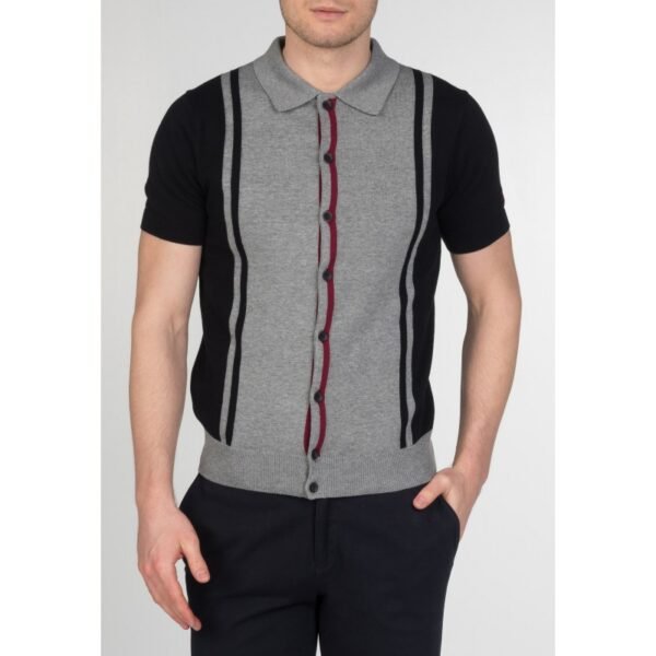 MERC Polo PUTNEY Raya Vertical - Negro