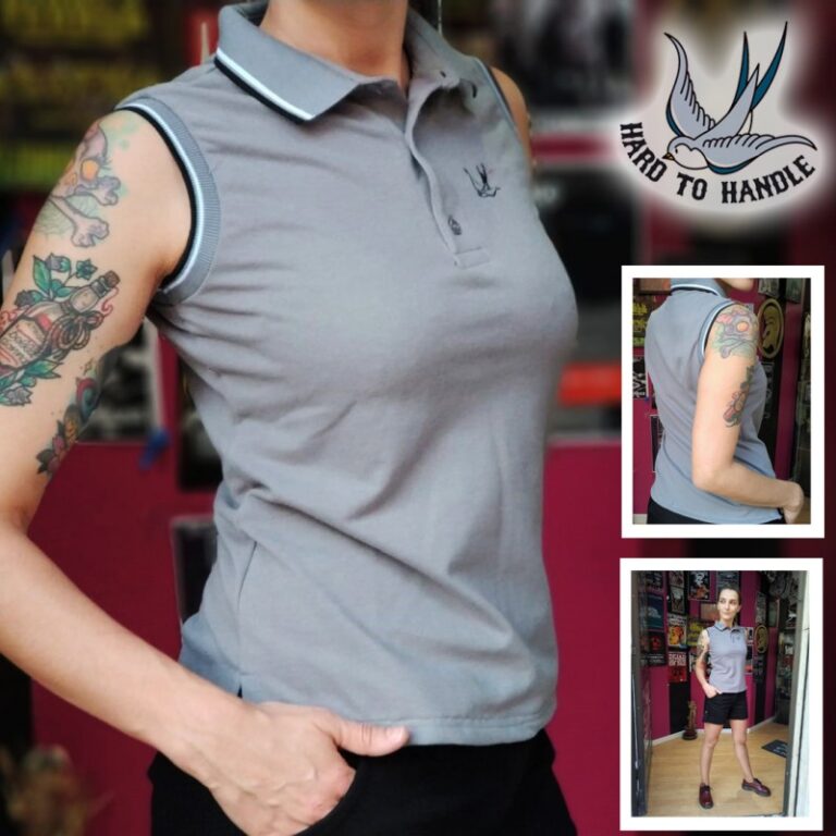 Polo chica sin mangas HTH - BEIGE