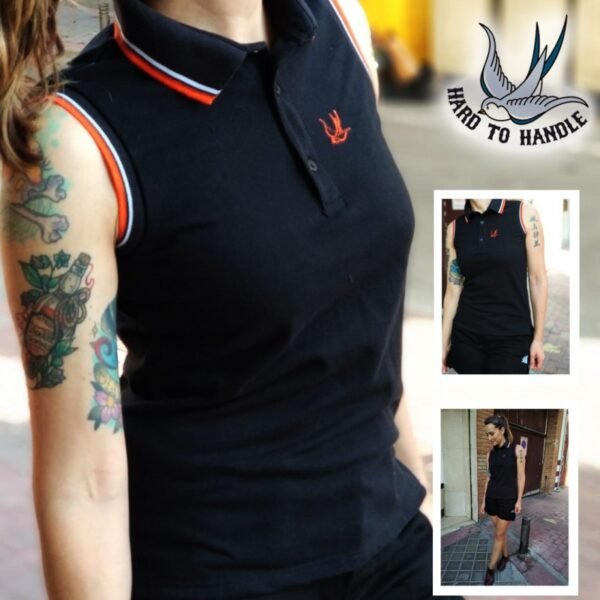 Polo chica sin mangas HTH - GRIS