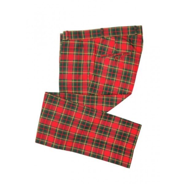 RELCO Pantalones ESCOCESES ROJOS