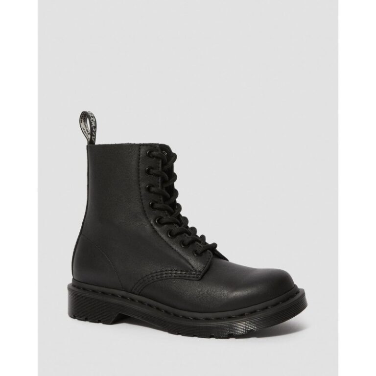 Bota Dr. Martens de Piel Blanda Pascal 8 Agujeros Virginia - NEGRA