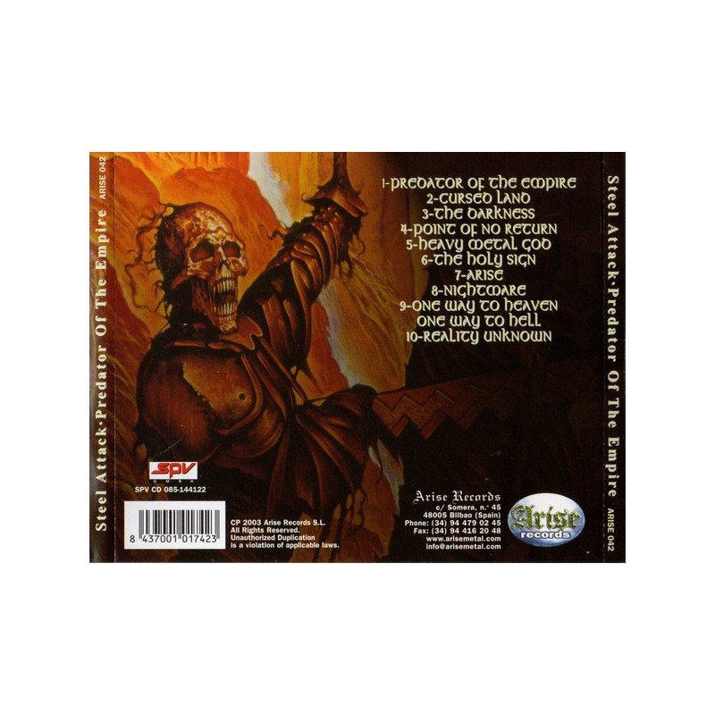 STEEL ATTACK - Predator Of The Empire - CD