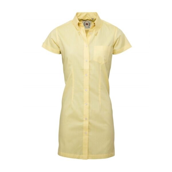 RELCO Vestido Chica Manga Corta Button-Down - AMARILLO