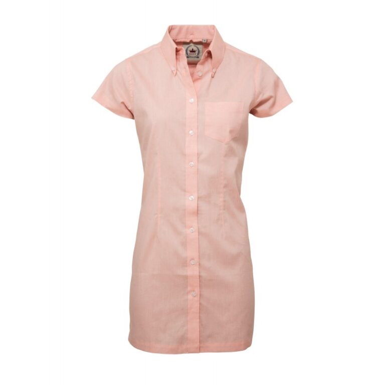 RELCO Vestido Chica Manga Corta Button-Down - NARANJA MELOCOTON